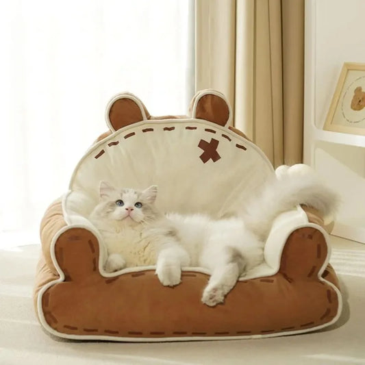 Pet Sofa Playing Fashion Home Decoration Kitten Warm Pet House Dog Sofa Nest Cat Bed for Pet Small Medium Dogs Cats Home Indoor