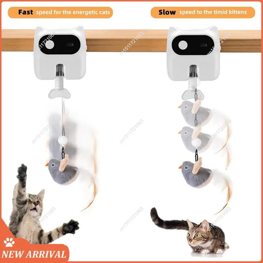 Emption!Cat Toys For Cats Stretchable Rechargeable Automatic Interactive Cat Toys For Cat Teaser