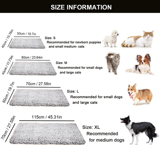 Self-Heating Pet Mat, Super Soft Aluminum Film Dog Mattress For Sleeping, Cat And Dog Bed Mat For Small And Medium Cats Dogs