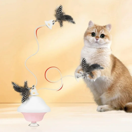 Interactive Cat Toys for Indoor Cats Feather Teaser Pet Toy for Cats Detachable Cat Toys Teaser Interactive Cat Toy for Indoor