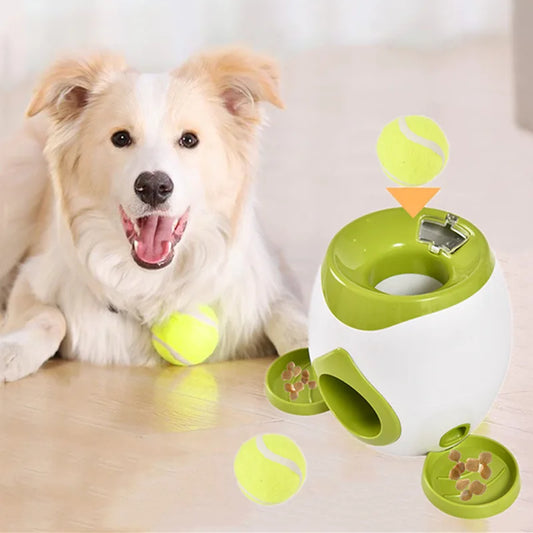 Pet dog tennis self fun toy for relieving boredom, automatic leakage reward machine, feeding device, dog interactive indoor toy