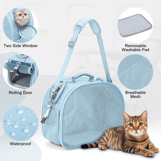 Cat Carriers Dog Carrier Bags For Small Pet Carry on Carrier Airline Approved Small Dog Carrier Soft Sided, Collapsible Travel ﻿