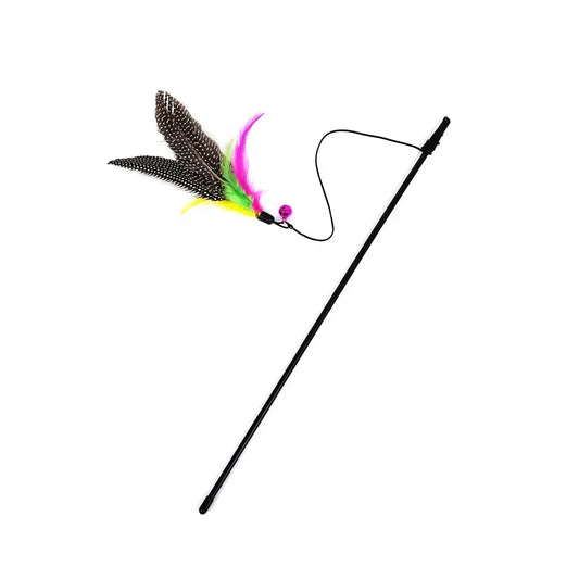 Funny Kitten Toys Cat Teaser Interactive Toy Rod with Bell and Feather Toys for Cats Teaser Interactive Toy Rod Cats Gatos Stick